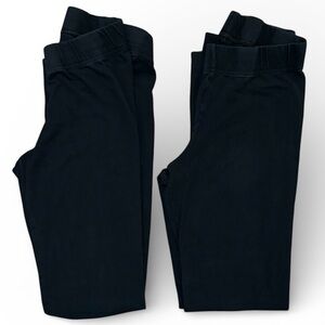 Old Navy Black Leggings Bundle XS Cotton Stretch Everyday Basic (2 Pair)